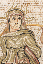 Mosa&iuml;que repr&eacute;sentant une dame romaine, probablement Sicile, 20&egrave;me