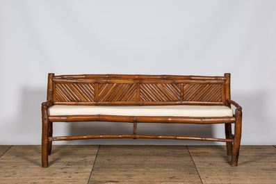 A bamboo bench, 20th C.