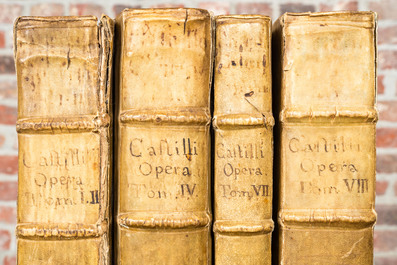 Vier volumes van het verzameld werk van D. Joannis del Castillo Sotomayor, &lsquo;Quotidianarum controversiarum juris&rsquo; en &lsquo;Tractatus posthumus', Lyon, 1667