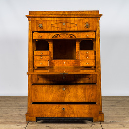 A German fruitwood 'secr&eacute;taire &agrave; abattant', 19th C.