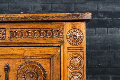 A Spanish walnut chest of drawers, 17th C.