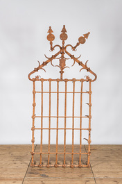 A Southern European wrought iron window grille, 19th C.