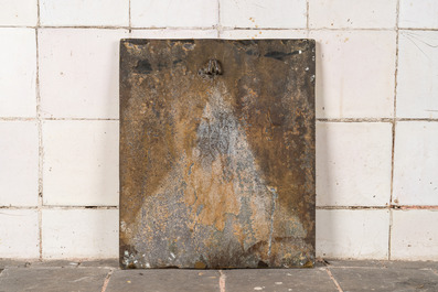 Plaque en bronze &agrave; d&eacute;cor du 'Vision de Saint Hubert', 17&egrave;me ou apr&egrave;s