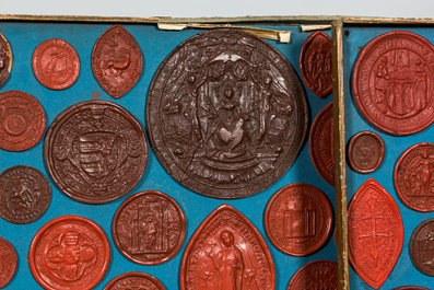 A large and varied collection of wax seals, 19/20th C.