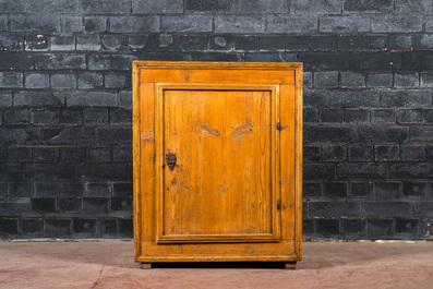A pine single-door cupboard, 18th C.