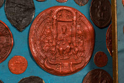 A large and varied collection of wax seals, 19/20th C.