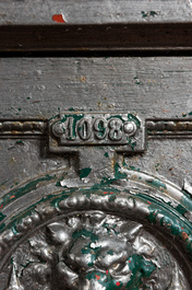 A Belgian cast iron mailbox, foundry J.G. R&eacute;quil&eacute;, Li&egrave;ge, 19th C.