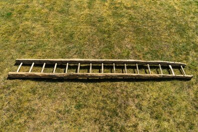 A South Welsh wooden bell ladder, 16th C.