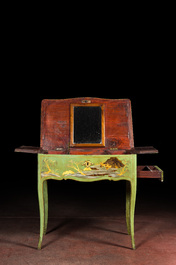 A French chinoiserie coiffeuse or dressing table, 19th C.