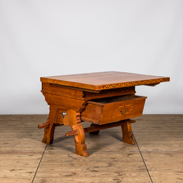 A German wooden payment table, 19/20th C.