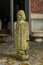 A stone sculpture of a wounded soldier, early 20th C.