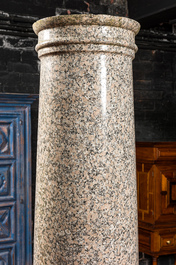 A pair of impressive large granite columns, 19/20th C.