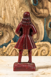 Een rode wassen sculptuur van een edelman, wellicht Nederland, 19e eeuw