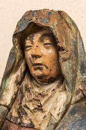 A large polychromed walnut Piet&agrave;, 1st half 16th C.