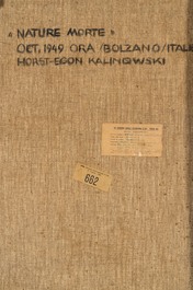 Horst-Egon Kalinowski (1924-2013): 'Nature morte', huile sur toile, dat&eacute; 1949