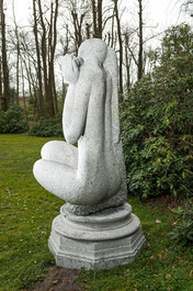 Paul Baeke (Gand, 1927-Fernelmont, 2010): 'Eve', impressionnante sculpture en marbre serizzo
