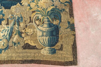A large Flemish wall tapestry with most probably Thomas Aquinas, 17th C.