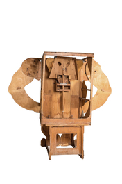 Luigi Nervo (Italy, 1930-2006): A large adjustable wooden gorilla, 3rd quarter 20th C.