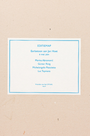 'Eerbetoon aan Jan Hoet' (Tribute to Jan Hoet), Friends of the S.M.A.K., folder II, four colour lithographs, ed. 93/100, dated 2004