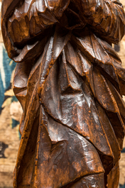 A walnut Virgin from a calvary, Southern Netherlands, 16th C.