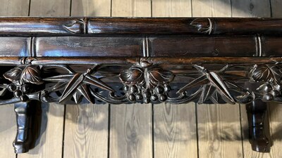 A Chinese hardwood opium table, 20th C.