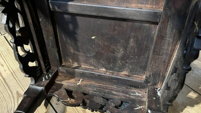 A Chinese hardwood opium table, 20th C.