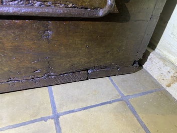 A gothic walnut coffer with linenfold panels, 2nd half 15th C.