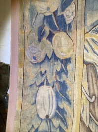 Tapisserie flamande figurant une sc&egrave;ne de fauconnerie, 17&egrave;me