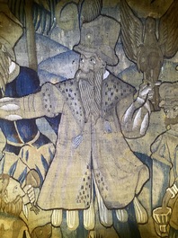Een Vlaams wandtapijt met een valkenjacht, 17e eeuw