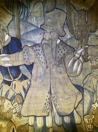 A Flemish 'falconry' wall tapestry, 17th C.