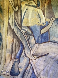 Tapisserie flamande figurant une sc&egrave;ne de fauconnerie, 17&egrave;me