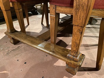 A South German walnut refectory table, 18th C.