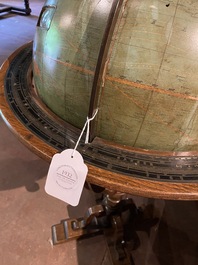 A large American terrestrial library globe with walnut stand, Williams-Pridham/ W &amp; A.K. Johnston Ltd., early 20th C.