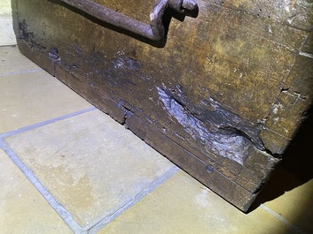 A gothic walnut coffer with linenfold panels, 2nd half 15th C.