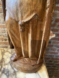 A large oak figure of Saint Catherine of Alexandria, early 16th C.