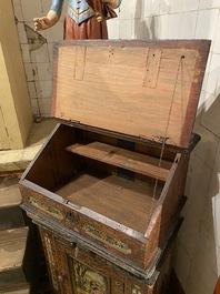 A Frisian 'Hindelooper' painted secretaire, The Netherlands, 18th C.