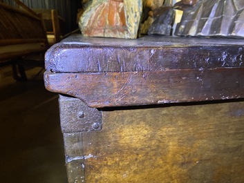 A gothic walnut coffer with linenfold panels, 2nd half 15th C.