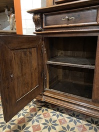 A French wooden buffet 'deux-corps', 19th C.