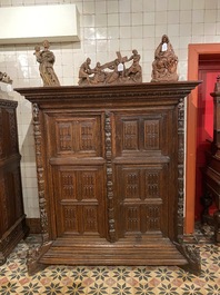 A French wooden buffet 'deux-corps', 19th C.