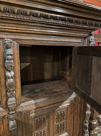 A French wooden buffet 'deux-corps', 19th C.