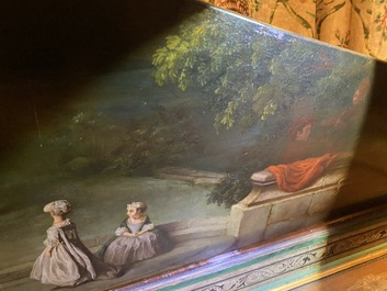 Un clavecin en bois peint, France, 19&egrave;me