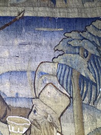 Een Vlaams wandtapijt met een valkenjacht, 17e eeuw
