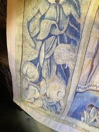 Tapisserie flamande figurant une sc&egrave;ne de fauconnerie, 17&egrave;me