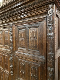 A French wooden buffet 'deux-corps', 19th C.