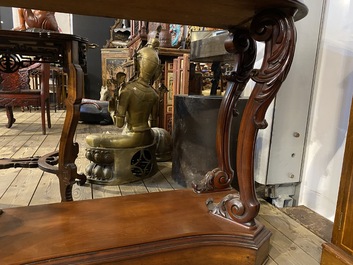 An English mahogany console-jardini&egrave;re, 19th C.