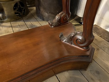 An English mahogany console-jardini&egrave;re, 19th C.