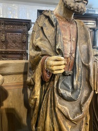 A polychrome oak figure of Saint Peter, ca. 1500