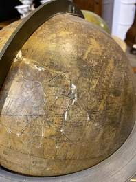 Globe terrestre sur socle, 19&egrave;me