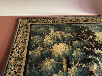 A wall tapestry depicting animals in a forest, North of France, 17th C.