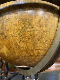 A globe on stand, 19th C.